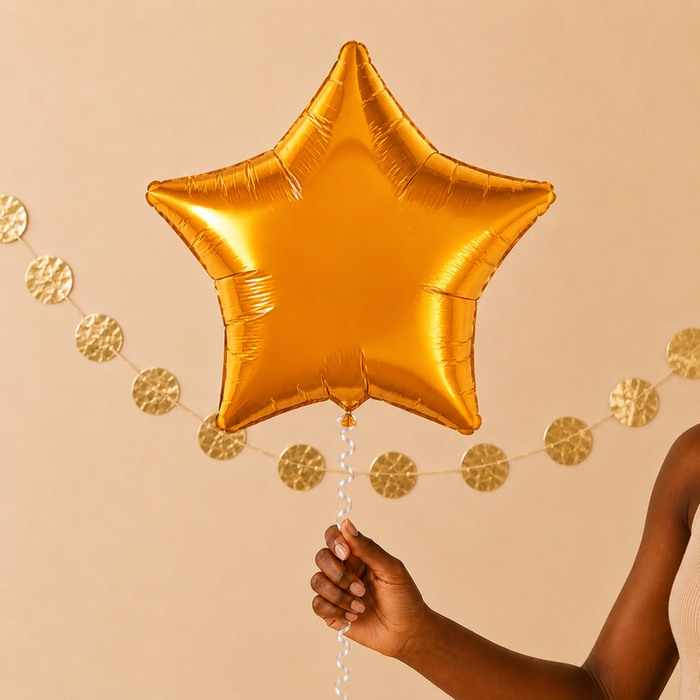 Plain Yellow Star Balloon