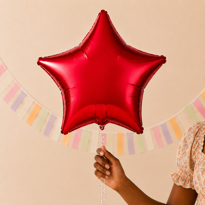 Plain Red Star Balloon