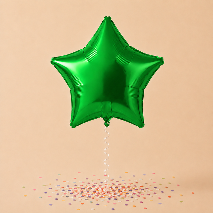 Plain Emerald Green Star Balloon