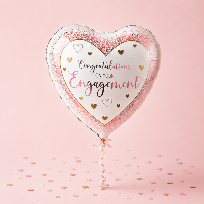 Congratulations On Your Engagement Heart Balloon
