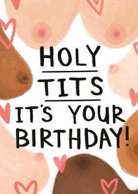 Scribbler Hold Tits It's Your Birthday Illustrated Boobs Card