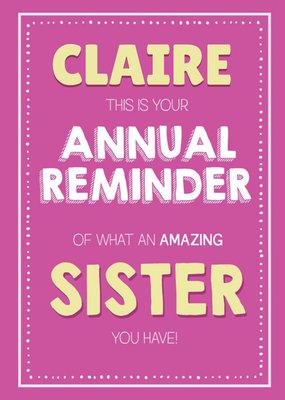 Jam and Toast This Is Your Annual Reminder What An Amazing Sister You Have Card