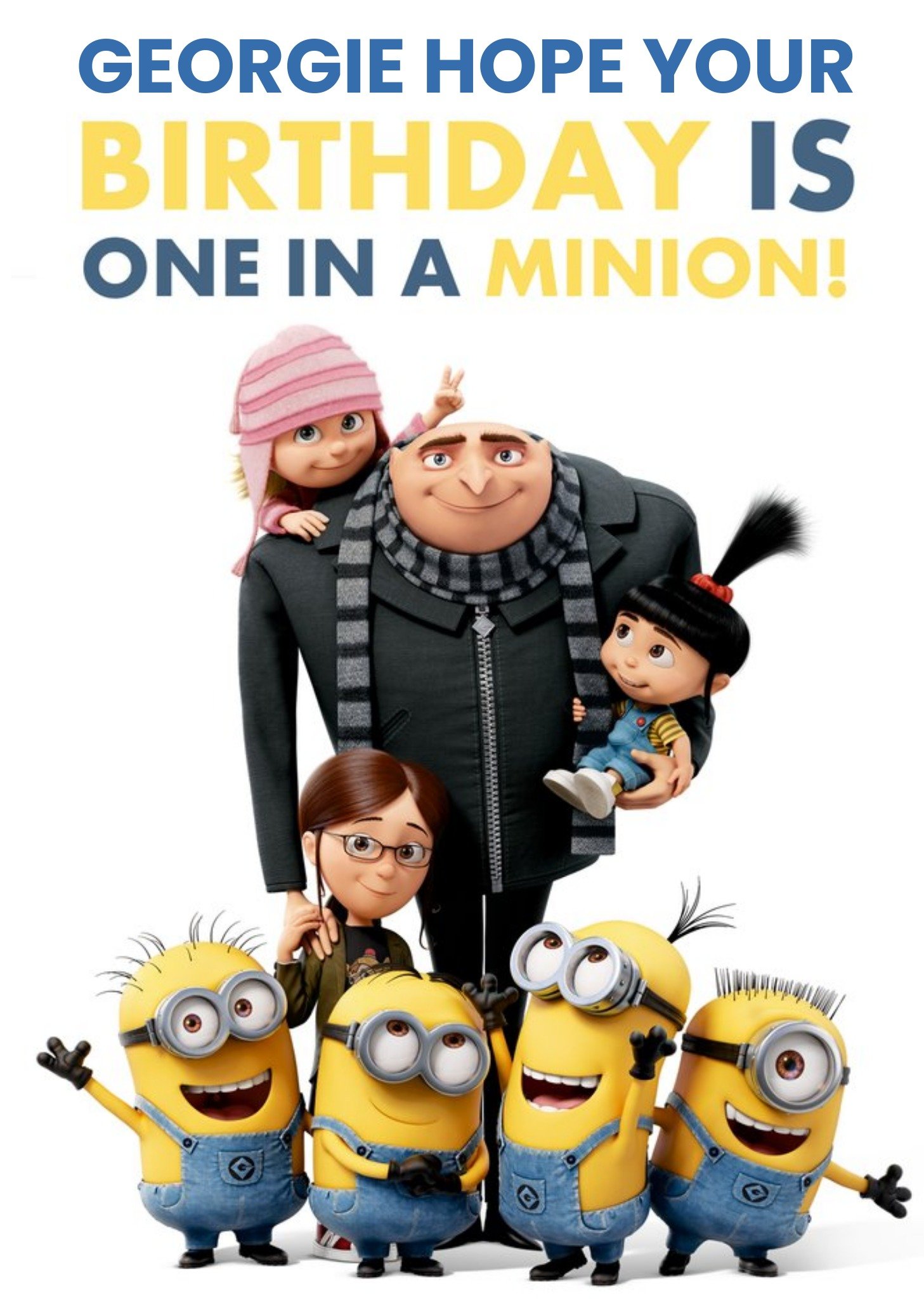 Despicable Me Minion Birthday Card