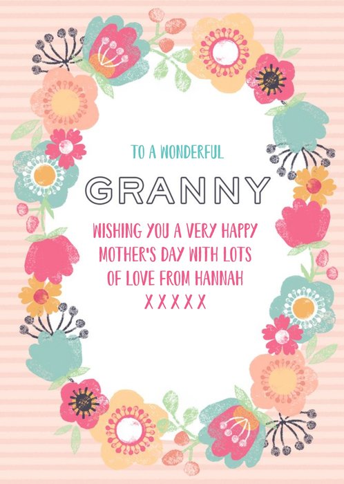 Mother's Day Card - Granny - Floral Card