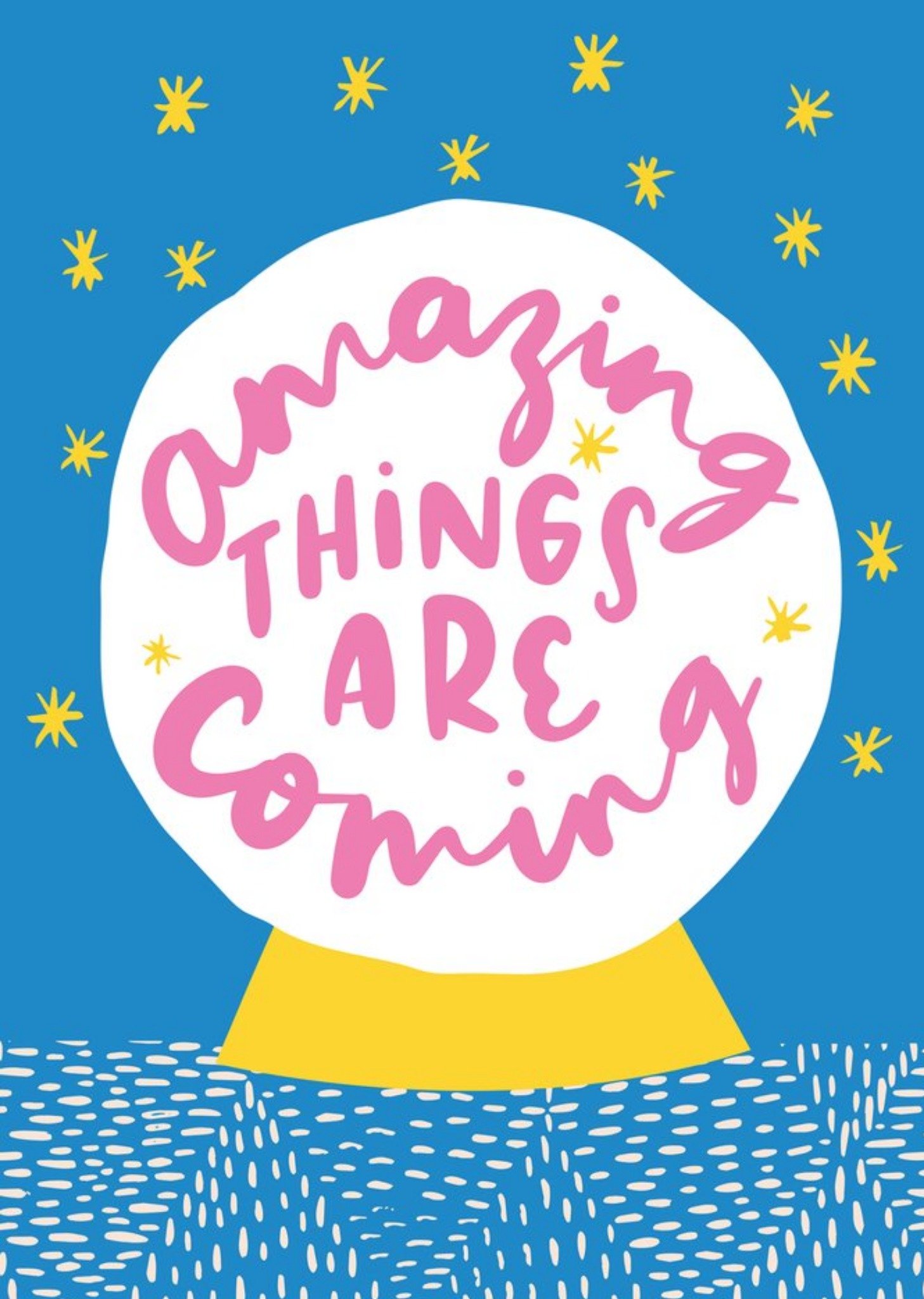 Moonpig Modern Illustrated Crystal Ball Amazing Things Are Coming Card