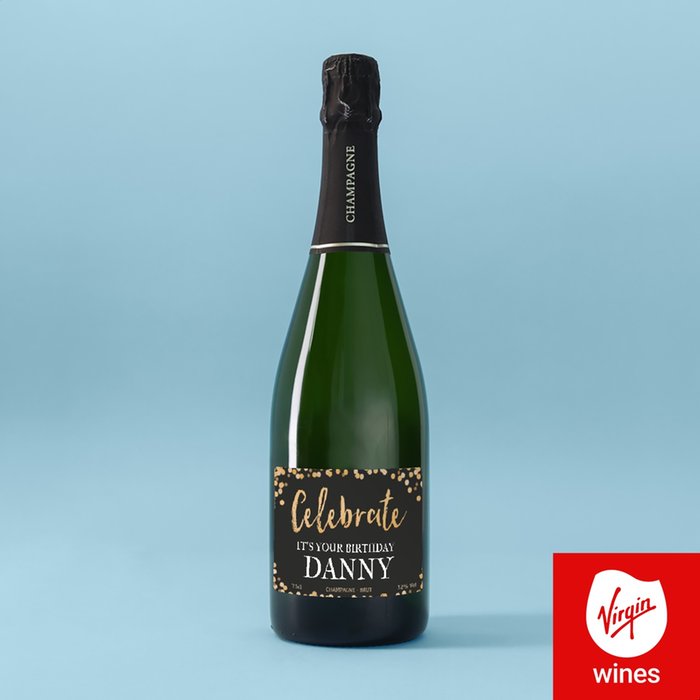 Personalised Celebrate Birthday Champagne 75cl