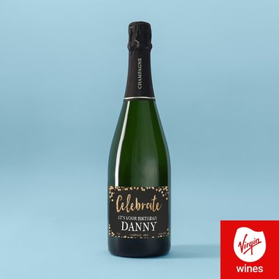 Personalised Celebrate Birthday Champagne 75cl