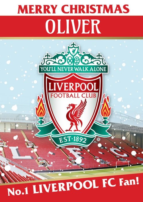 Liverpool FC Football Club No.1 Fan Christmas Card