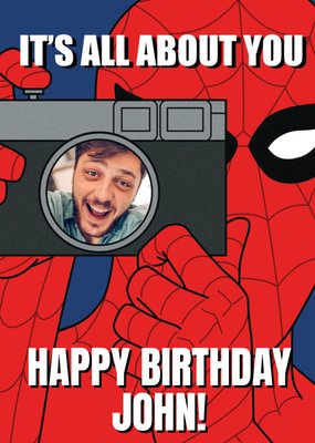 Marvel Spiderman Its All About You Happy Birthday Card