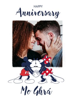 Disney Mickey and Minnie Mouse Mo Grah Gaelic Language Anniversary Card