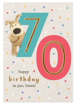 Boofle 70th Birthday Card