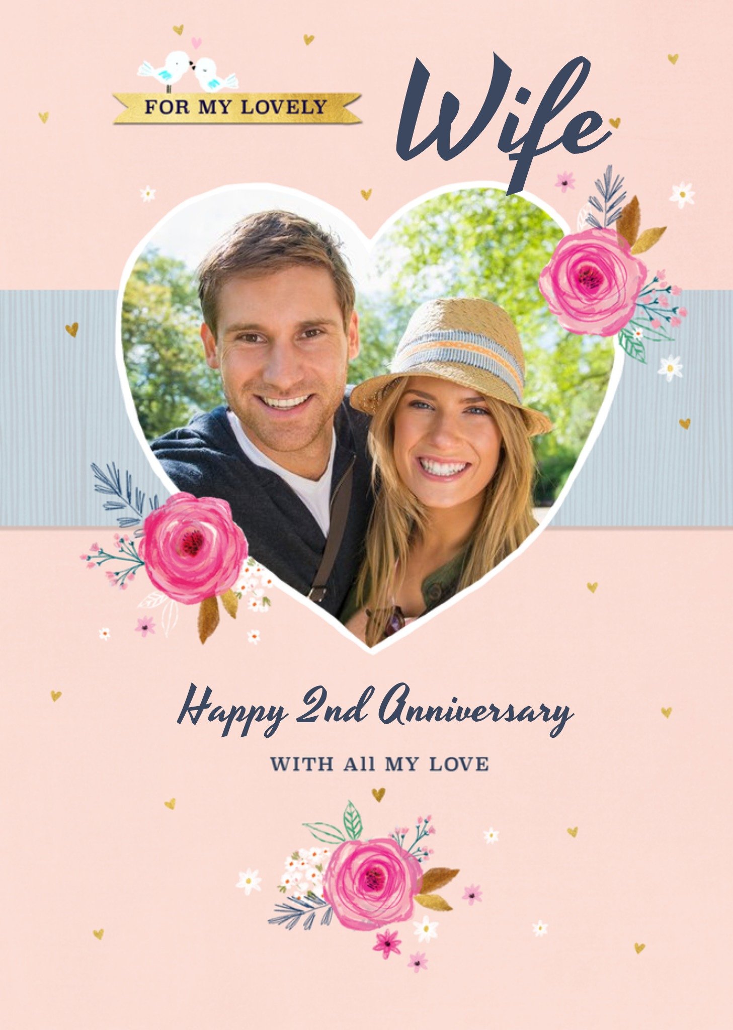 Moonpig Colette Barker For My Lovely Wife Photo Upload Anniversary Card