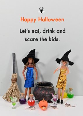 Eat Drink And Scare The Kids Funny Halloween Card