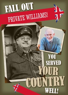 Retro Humour Dad's Army You Served Your Country Well Photo Upload Retirement Card