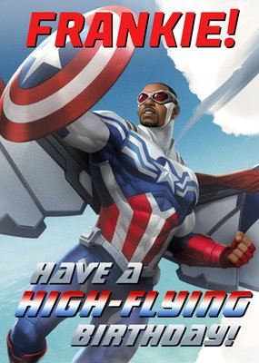 Marvel Avengers Falcon High-Flying Birthday Card