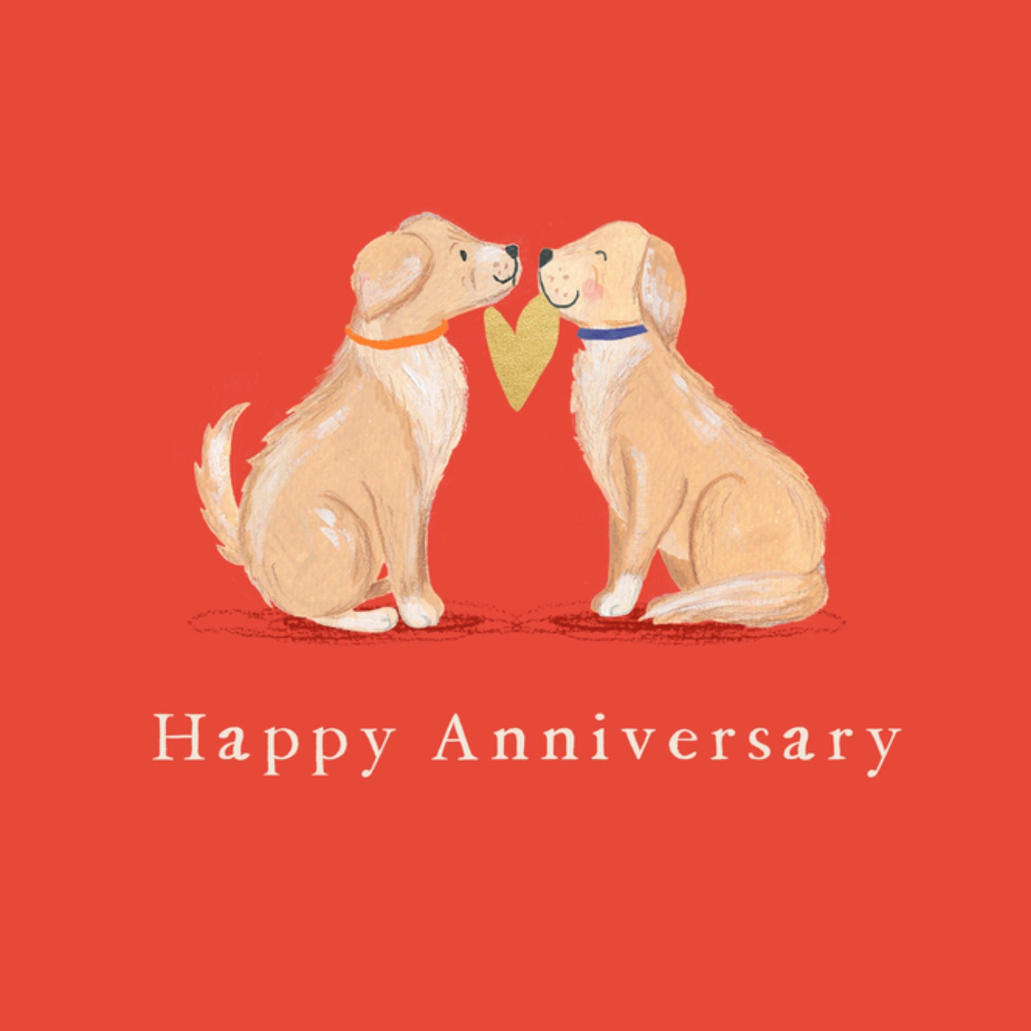 Moonpig Cute Illustrated Dogs Happy Anniversary Card