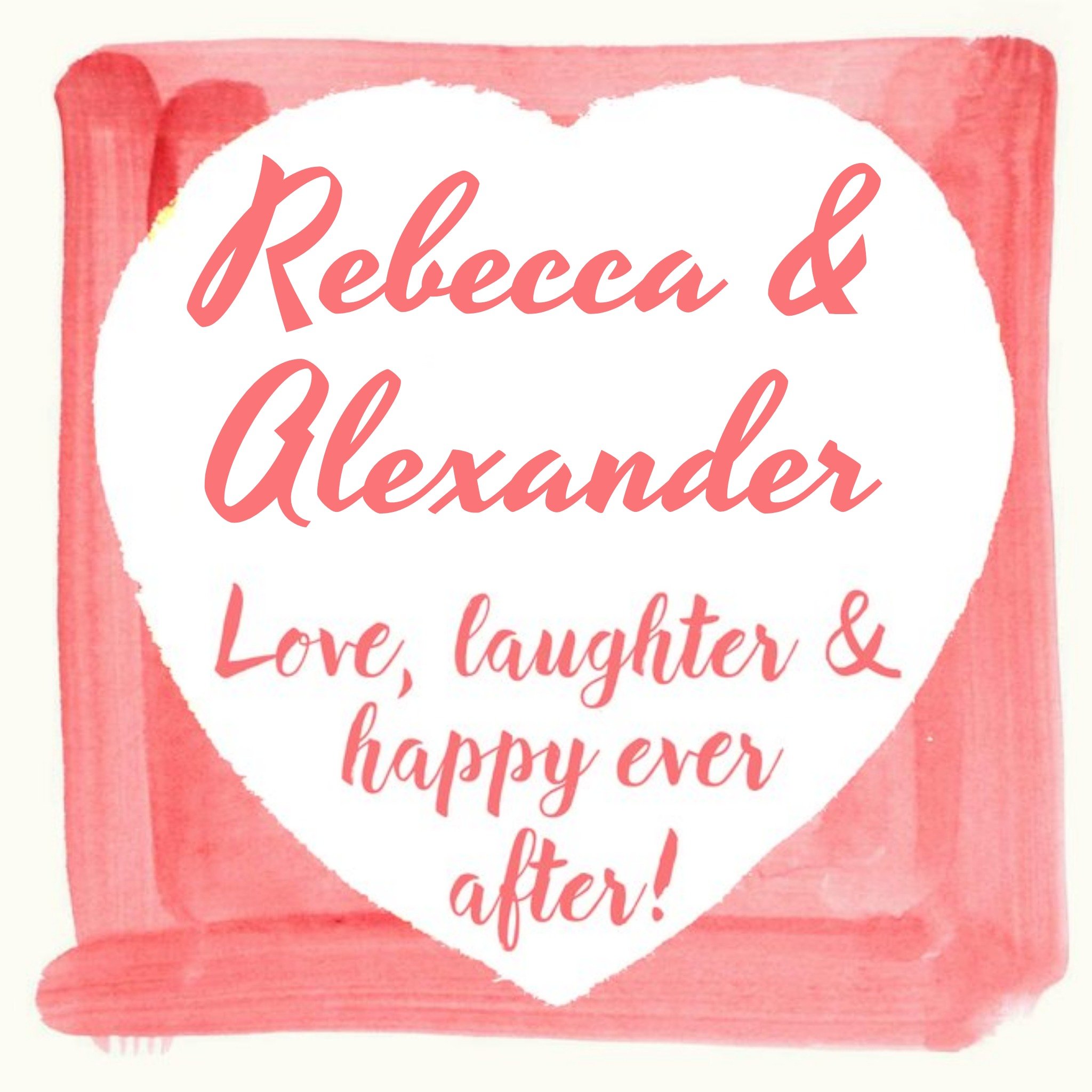 Moonpig Watercolour Heart Happy Ever After Wedding Card