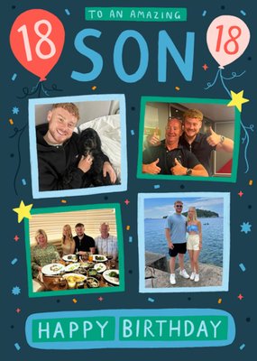 To An Amazing Son 18 Today Photo Upload Birthday Card