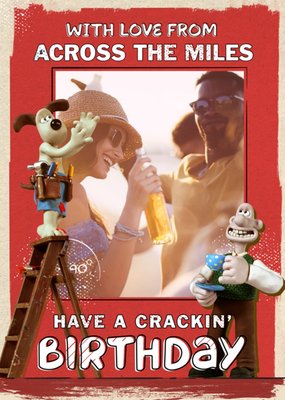 Wallace and Gromit Photo Upload Crackin Birthday Card