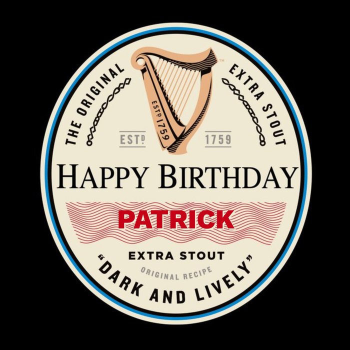 Guinness Birthday Card