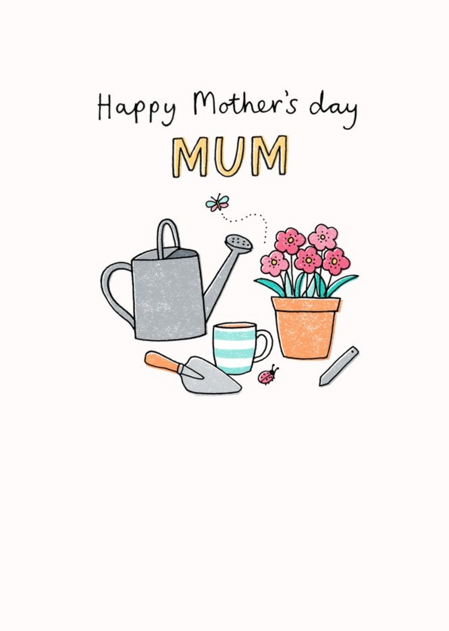 Moonpig Happy Mother's Day Mum Gardening Illustrations Card