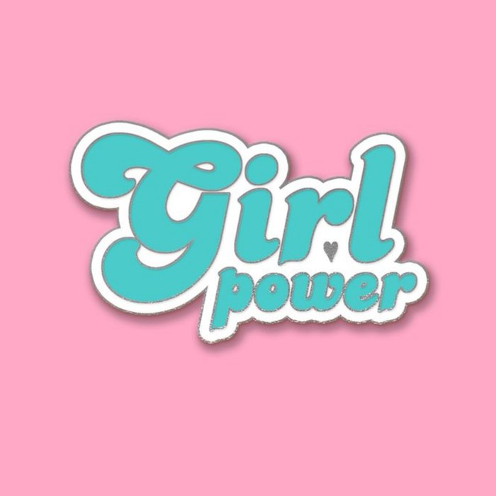 Female Birthday card - for her - Girl Power - pin badge