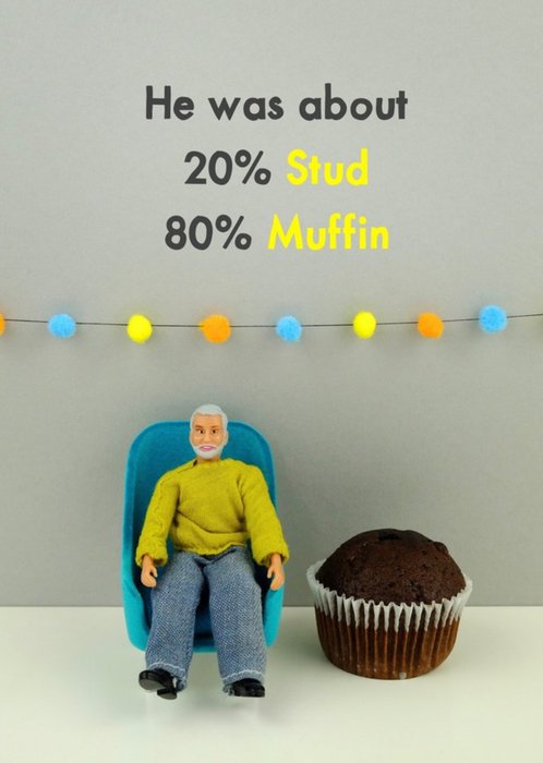 Funny Dolls Stud Muffin Card