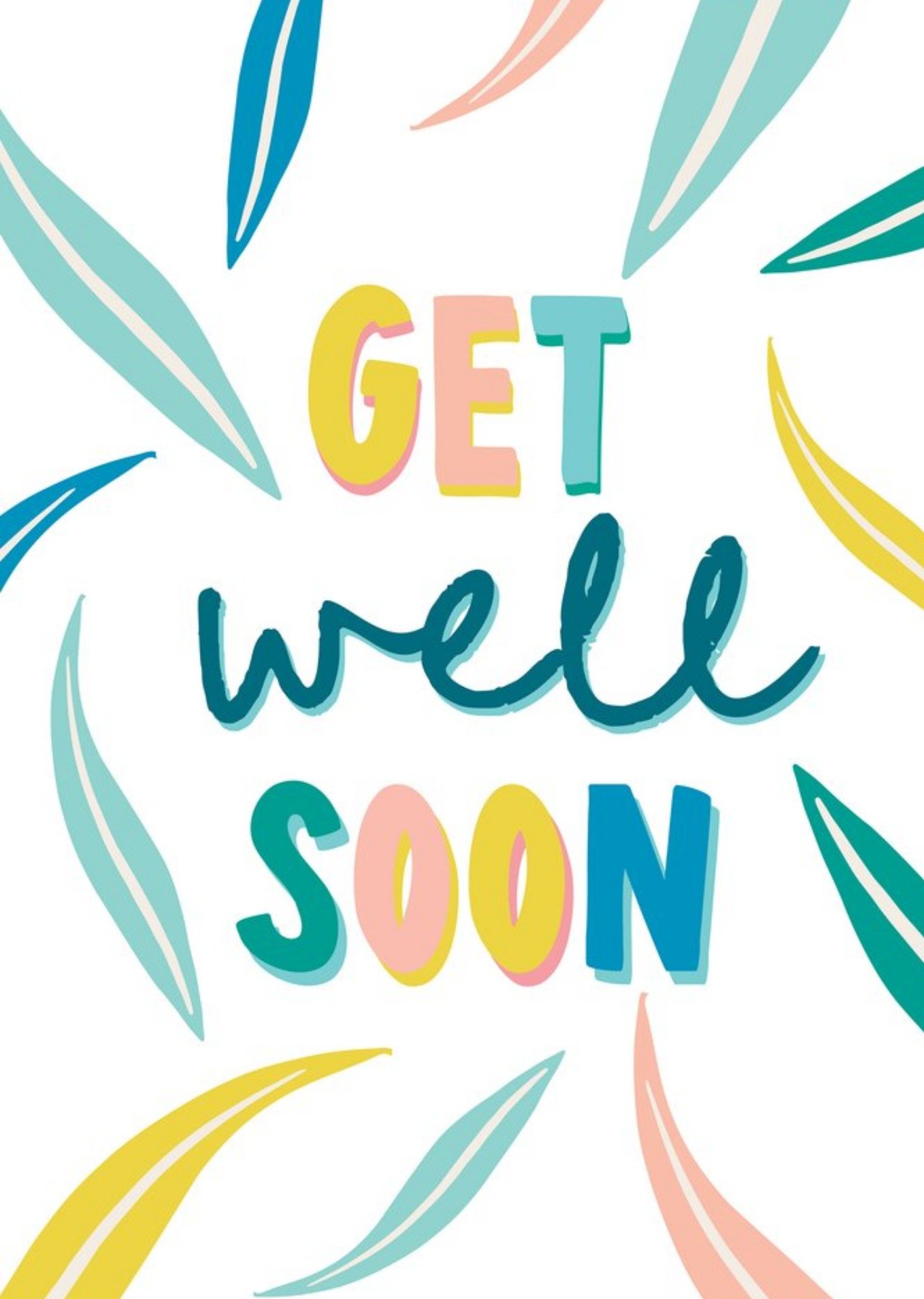 Moonpig Christie Williams Colourful Get Wel Card