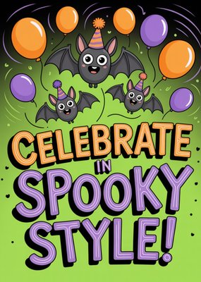Celebrate In Spooky Style Halloween Card