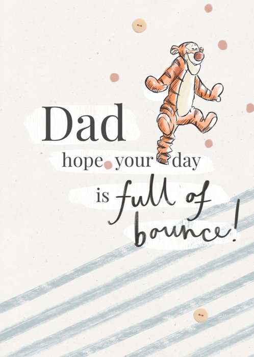 Winnie The Pooh Dad Hope Your Day Is Full Of Bounce Card