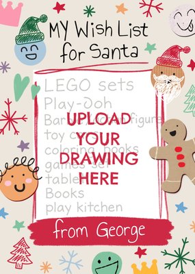 Upload Your Drawing Festive Doodles Illustrated Christmas Card