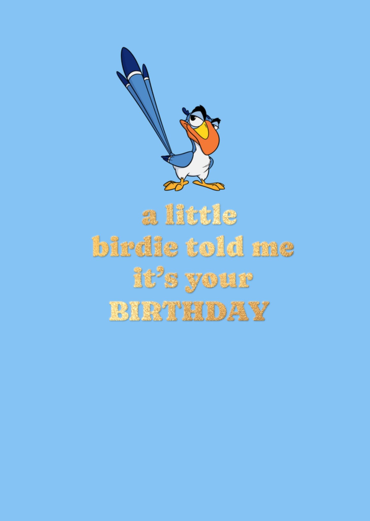 Funny Zazu Lion King Birthday Card From Disney
