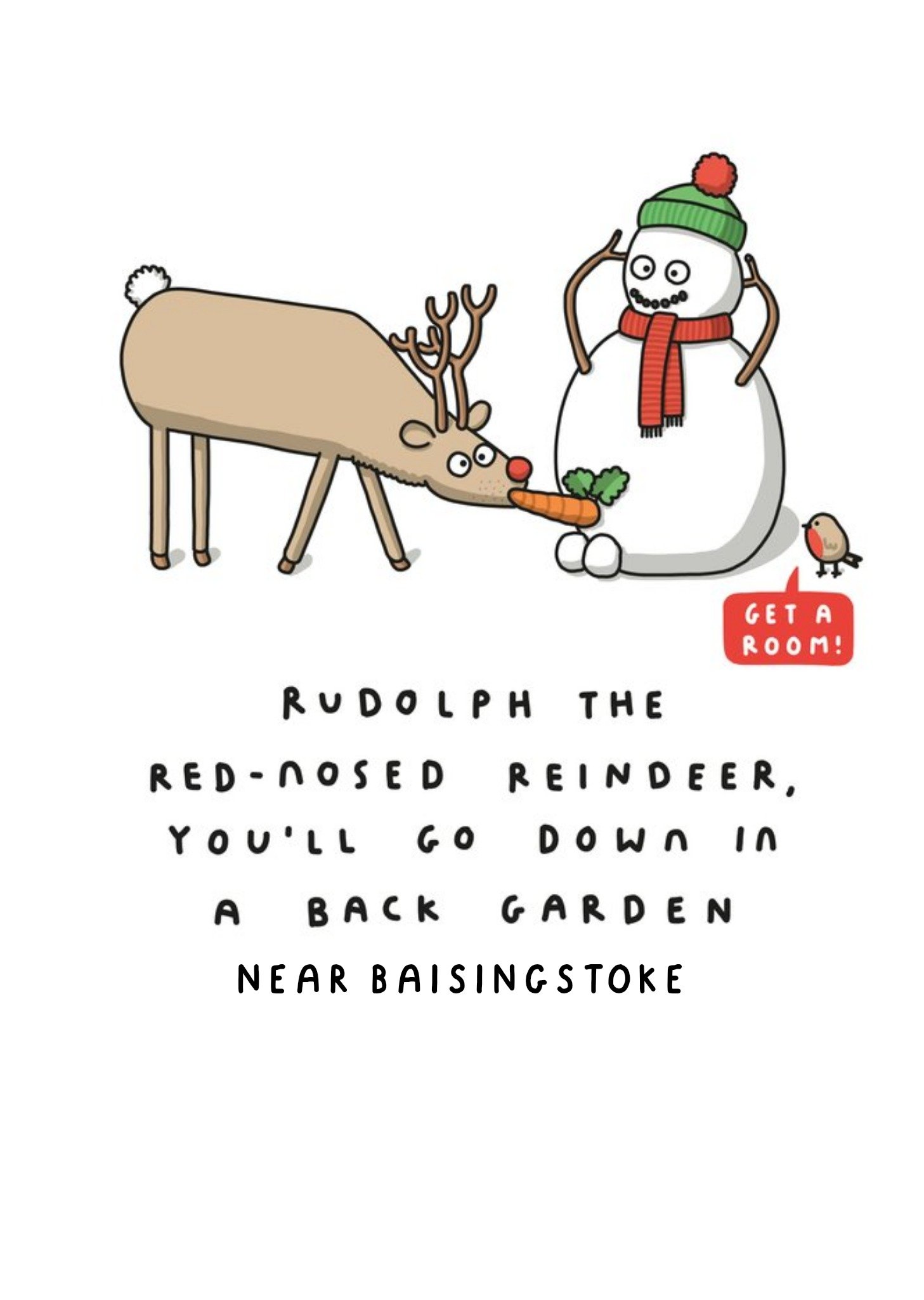 Moonpig Mungo And Shoddy Rudolph The Red Nosed Reindeer Rude Christmas Card