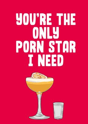 Illustration Of A Porn Star Cocktail Funny Valentine's Day Card