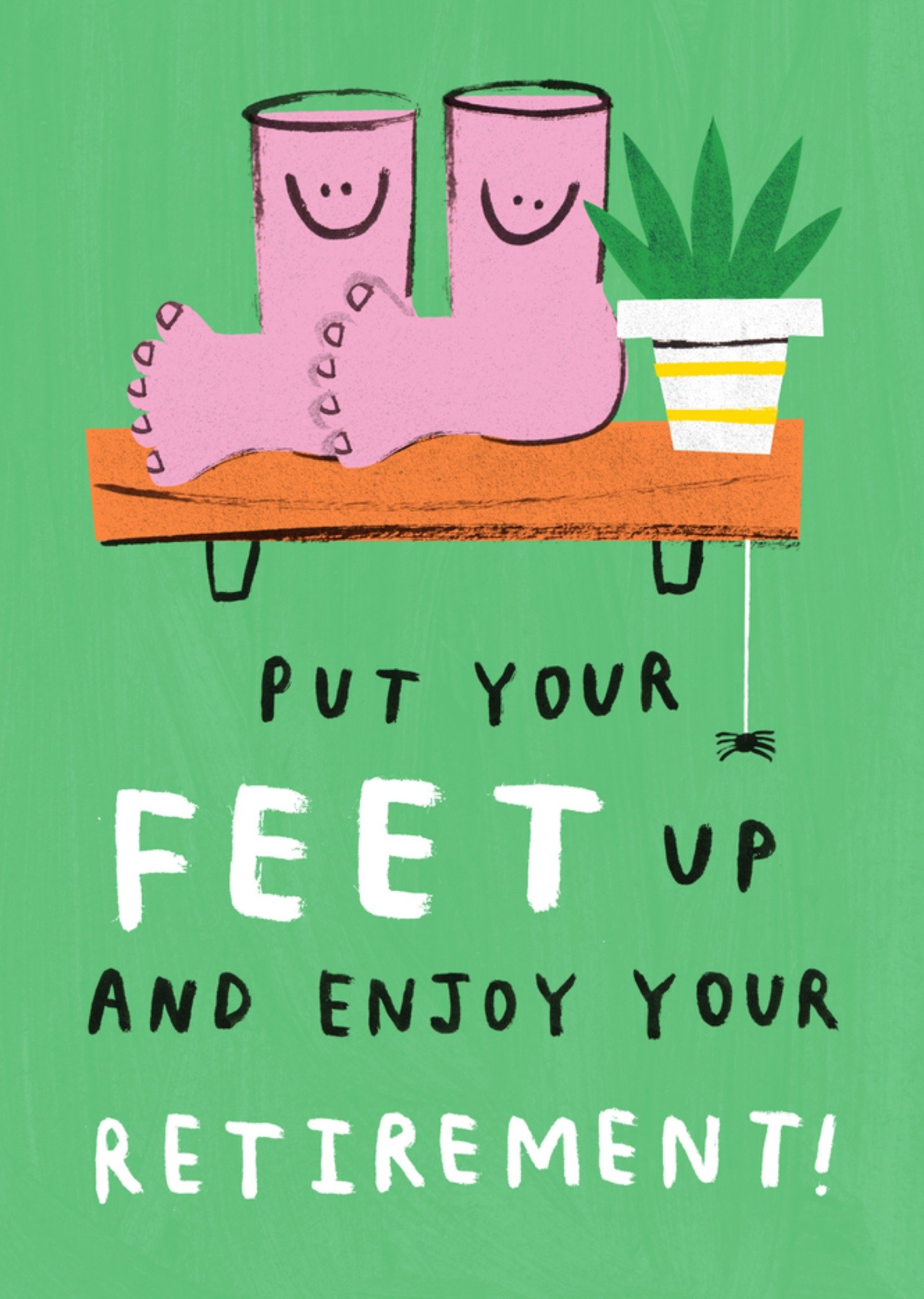 Moonpig Funny Illustrated Put Your Feet Up Retirement Card