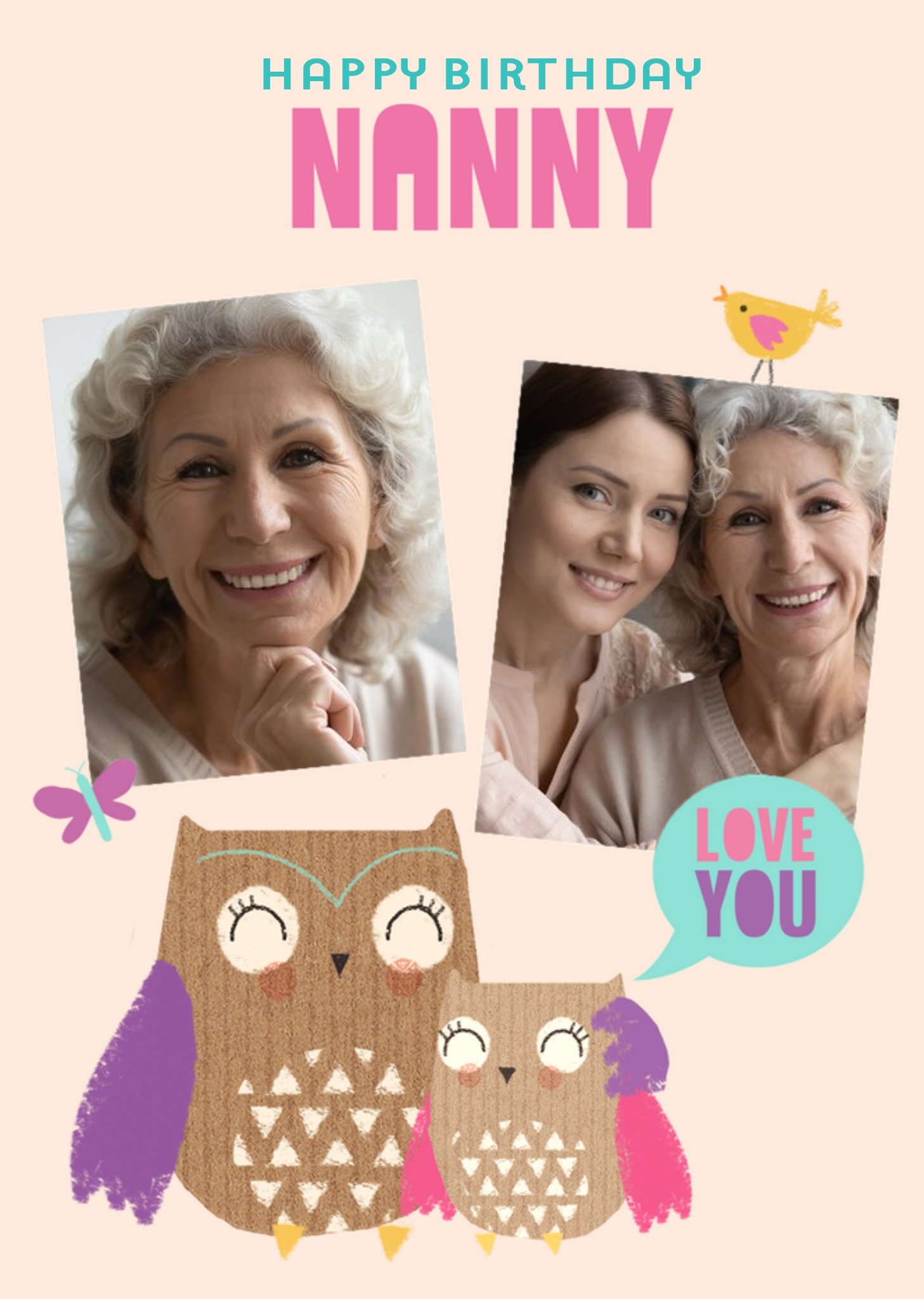 Moonpig Pigment Photographic Nanny Birthday Card