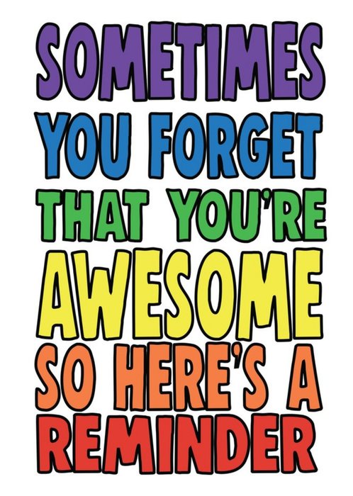 Funny Cheeky Chops Sometimes You Forget That Youre Awesome Card