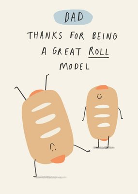 UKG Bread Rolls Sweet Cute Birthday Card