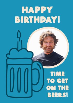 Beyond Words Birthday Funny Beers Photo Upload Australia Card