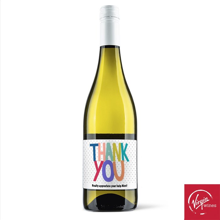 Virgin Wines Personalised Thank You Pinot Grigio 75cl