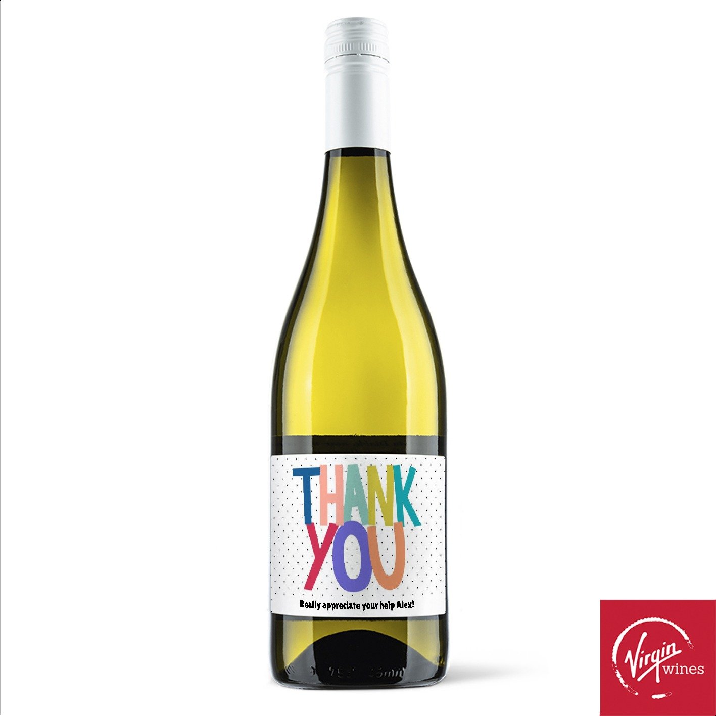 Virgin Wines Personalised Thank You Pinot Grigio 75Cl