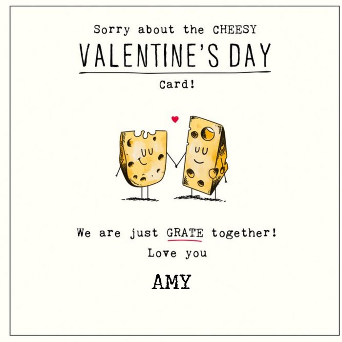 Funny Sorry about the Cheese Valentine's Day Card