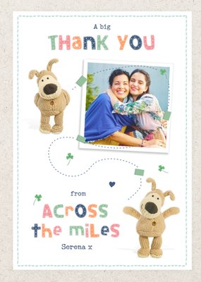 Boofle Thank You Across The Miles Photo Upload Card