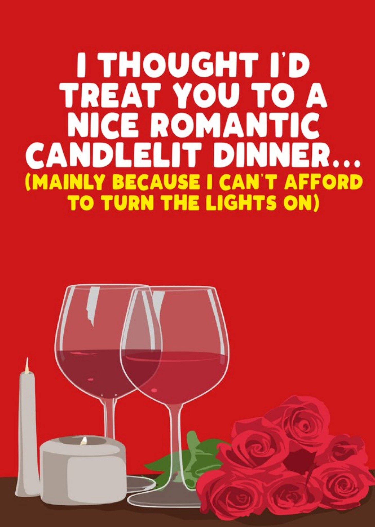 Moonpig Nice Romantic Candlelit Dinner...card