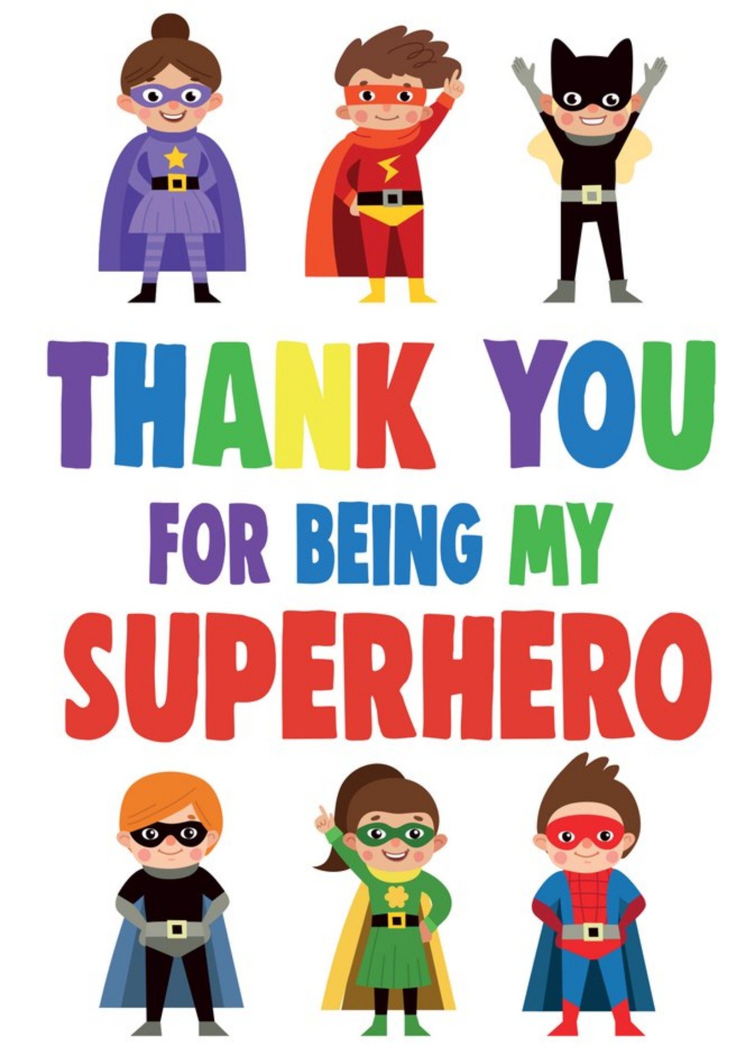Moonpig Funny Cheeky Chops Thank You For Being My Superhero Card