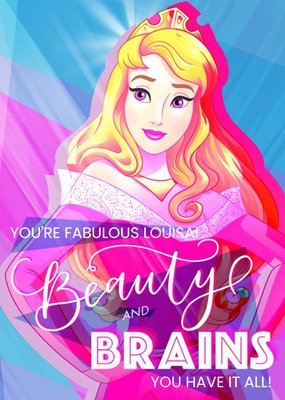 Disney Sleeping Beauty Princess Aurora Beauty And Brains Card