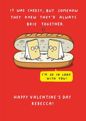 Mungo And Shoddy Cheesy Brie Together Funny Valentine's Day Card