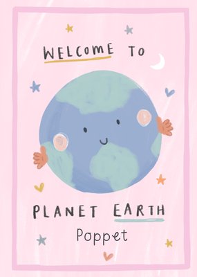 Cute Welcome To Planet Earth New Baby Card