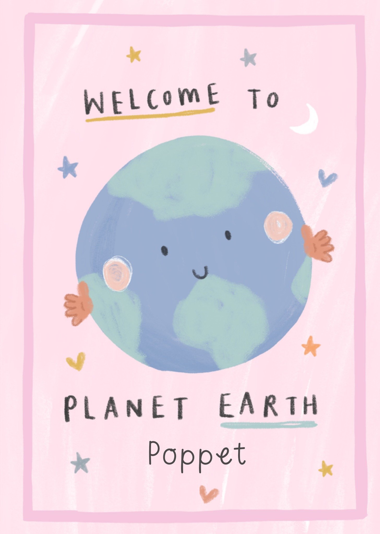 Moonpig Cute Welcome To Planet Earth New Baby Card