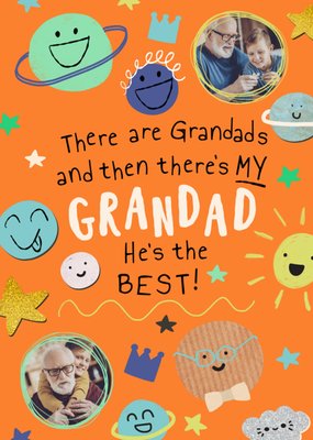 There’s My Grandad Bold Doodle Photo Upload Father’s Day Card